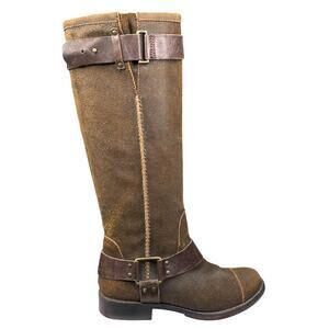UGG Women’s Dree Brown Suede Harness Riding Boots Size US 5.5